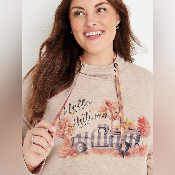 Maurices Hello Autumn Graphic Homeward Fleece Hoodie - Picture 1 of 5